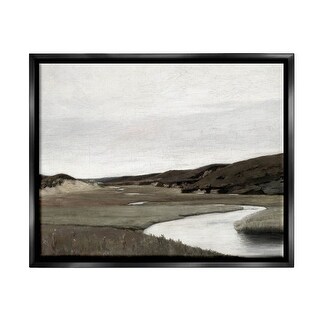 Stupell Rural Stream Classic Landscape Floater Canvas Wall Art by ...