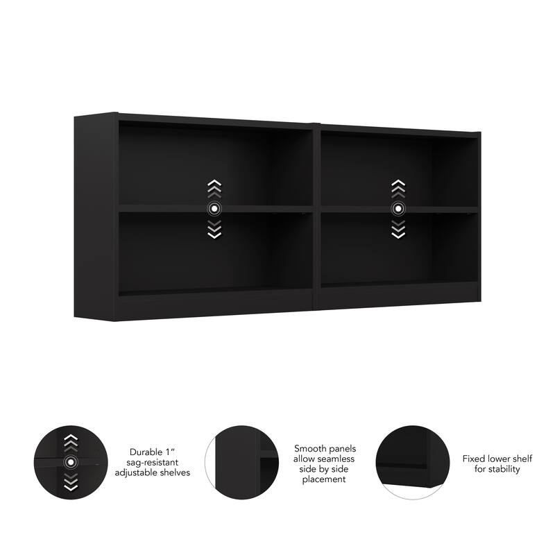 Universal Small 2 Shelf Bookcase Storage - Set of 2 by Bush Furniture.