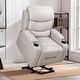 preview thumbnail 47 of 53, Oversized Power Lift Recliner Chair with Massage & Heat, PU Leather, USB Port, Cup Holders & Pockets