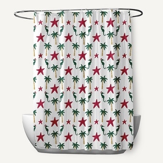Christmas Beach Pattern Shower Curtain