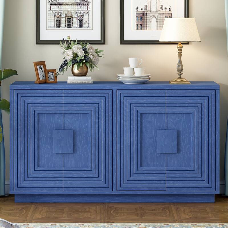 4-Door Sideboard with Ample Storage for Living Room and Dining Room