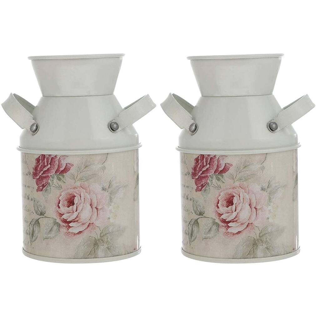 Metal Flower Vase Iron Chic Rustic Flower Bucket Farmhouse