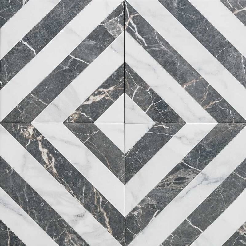 Palace 8x8 Matte Wood Look Porcelain Encaustic Tile - Floor, Wall & Backsplash