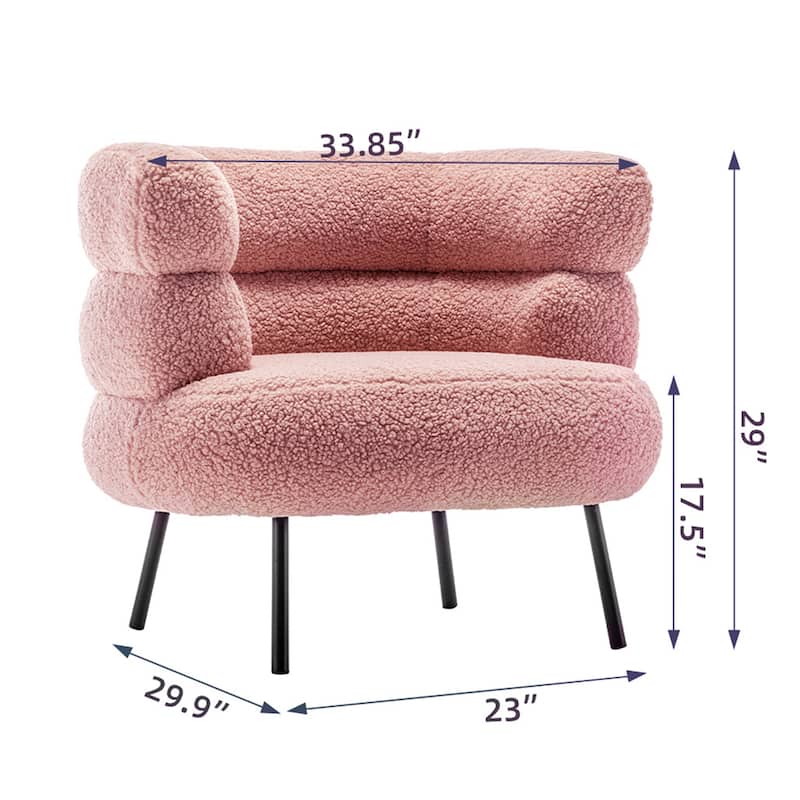 XINMICS Modern Accent Chair Upholstered Armchair for Living Room, Bedroom