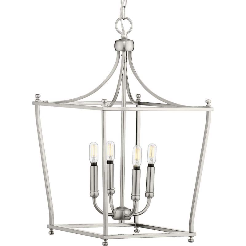 Parkhurst Collection Brushed Nickel Four-Light Foyer - 7.090" x 18.310" x 18.310"