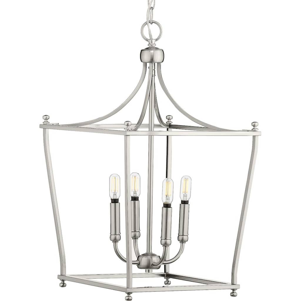 Parkhurst Collection Brushed Nickel Four-Light Foyer - 7.090" x 18.310" x 18.310"
