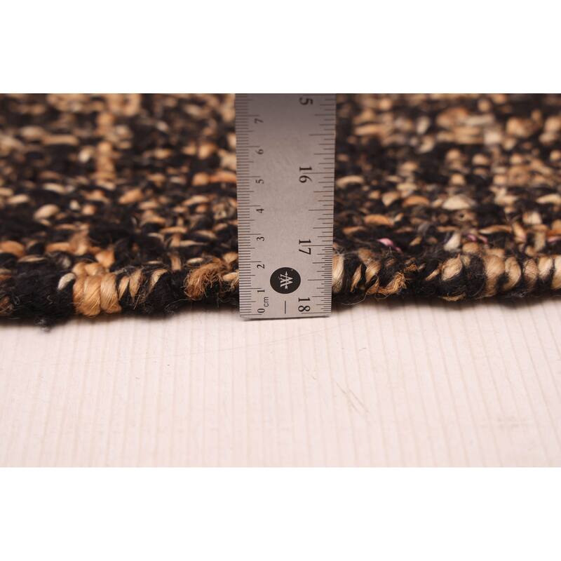 ECARPETGALLERY Flat-Weave Palas Denizli Brown Jute Kilim - 5'4 x 7'7