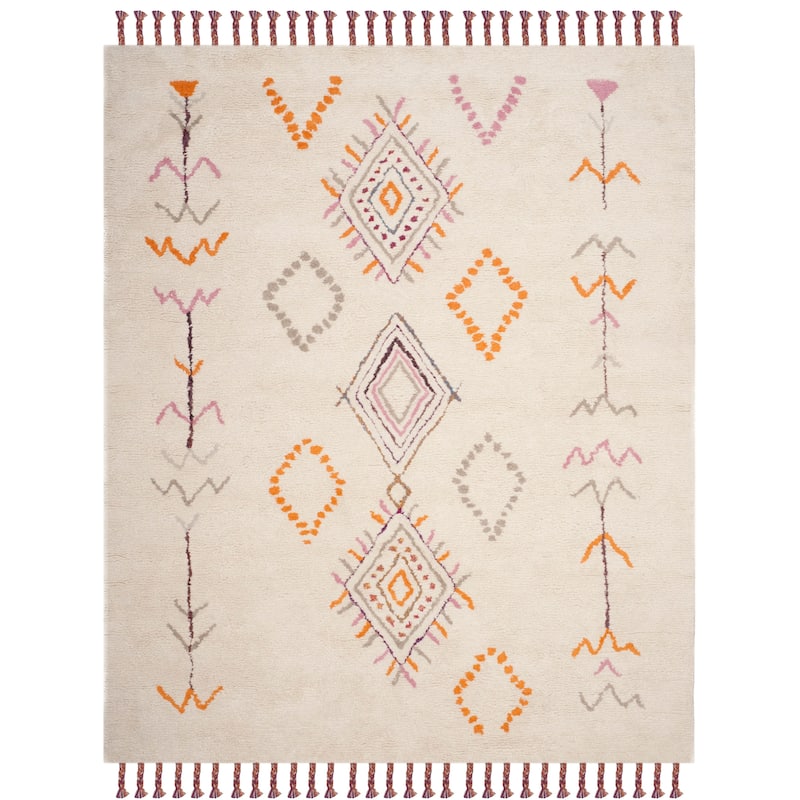 SAFAVIEH Handmade Casablanca Shag Larysa Tribal Moroccan Wool Rug