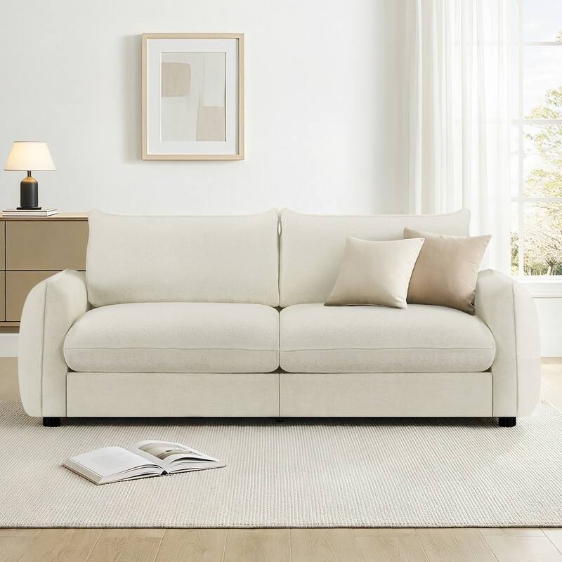 Spruce & Spring 2 Seat High Back Loveseat Sofa for Living Room
