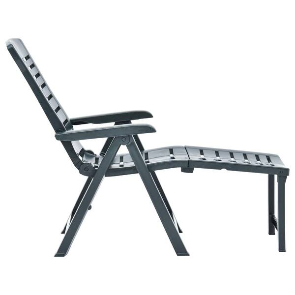 Vidaxl Folding Sun Lounger Plastic Green Overstock 31795763