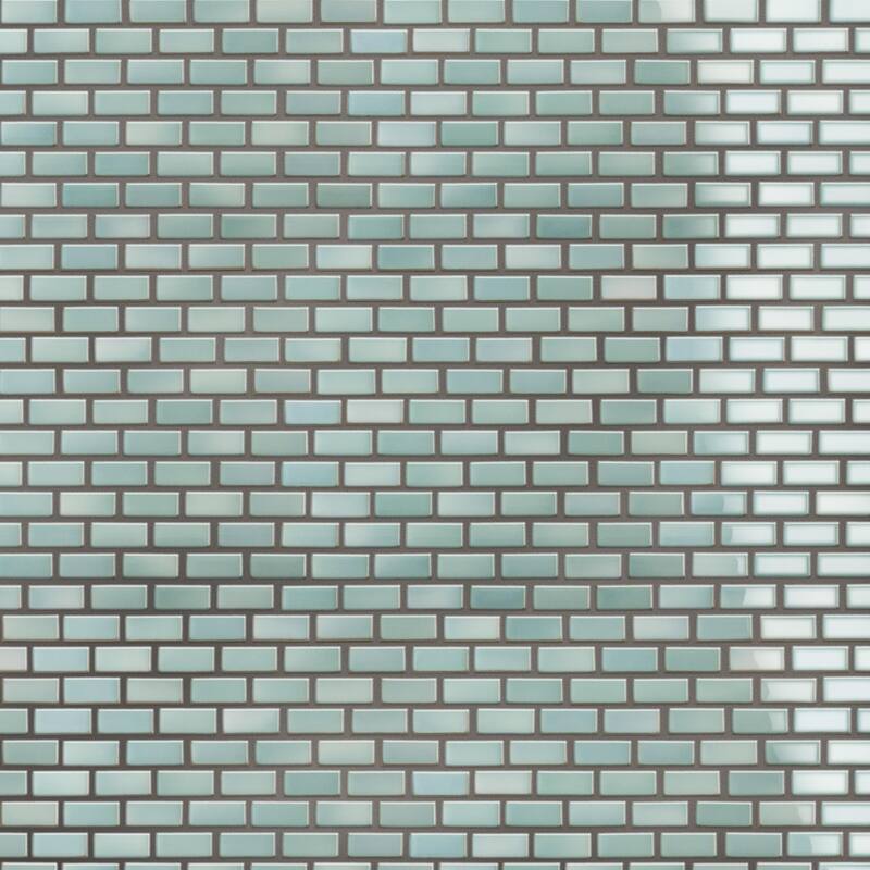 Merola Tile Hudson Subway Mint Green 11-3/4" x 12" Porcelain Floor and Wall Tile