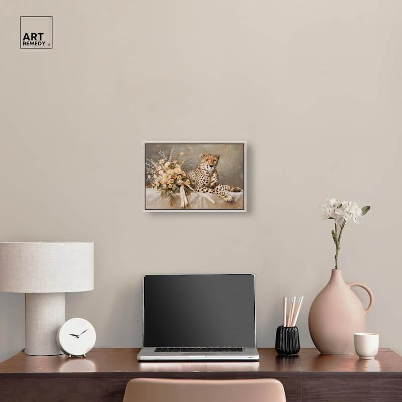 Bouquet Cheetah Canvas by Art Remedy