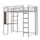 preview thumbnail 11 of 58, Twin Metal Loft Bed with Shelves and Desk