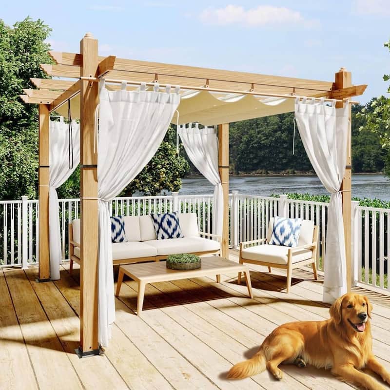 10×10 FT Heavy Duty Outdoor Pergola Gazebo for Patio, Backyard & Poolside - White