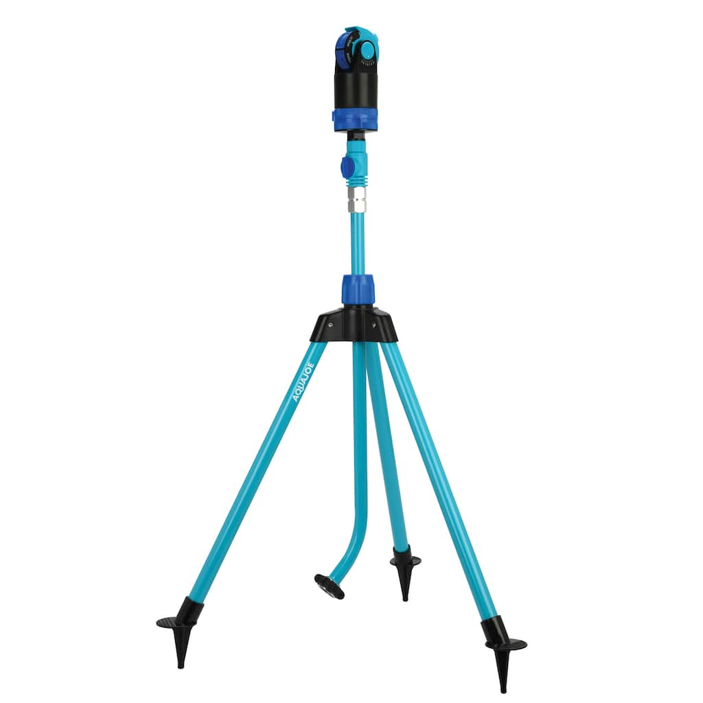 Aqua Joe 6-Pattern HD Sprinkler/Mister w/ Metal Tripod Base,4100 Sq.Ft - 25.5