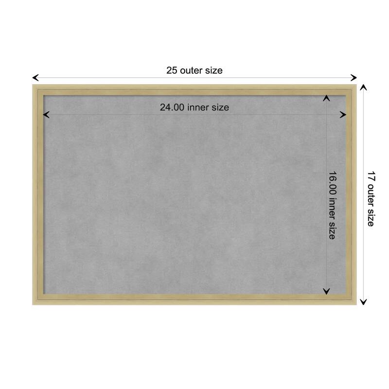 Amanti Art Lucie Champagne Framed Magnetic Board - Board Size 24x16