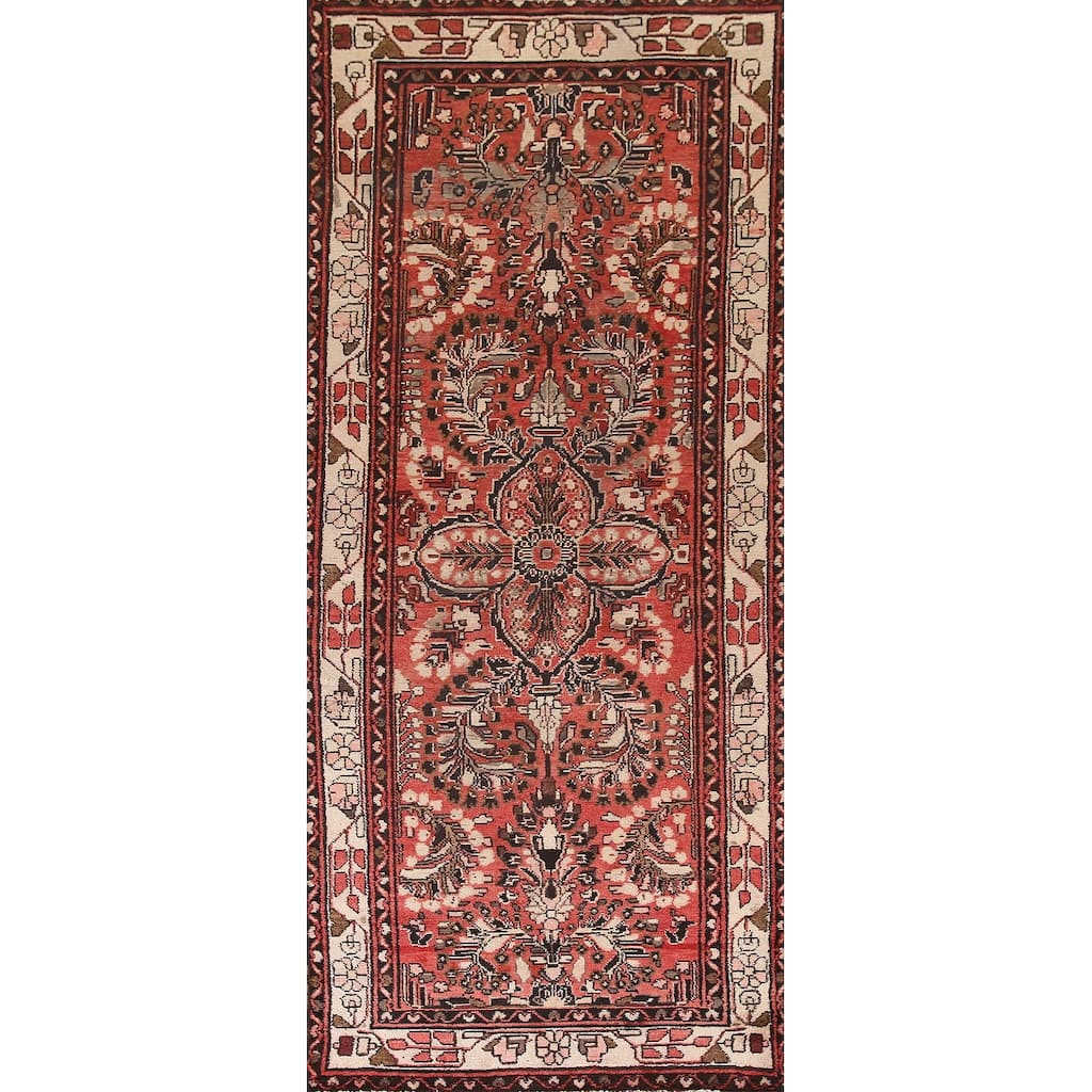 Floral Lilian Persian Vintage Runner Rug Hand-knotted Wool Carpet - 3'7"x 9'8"