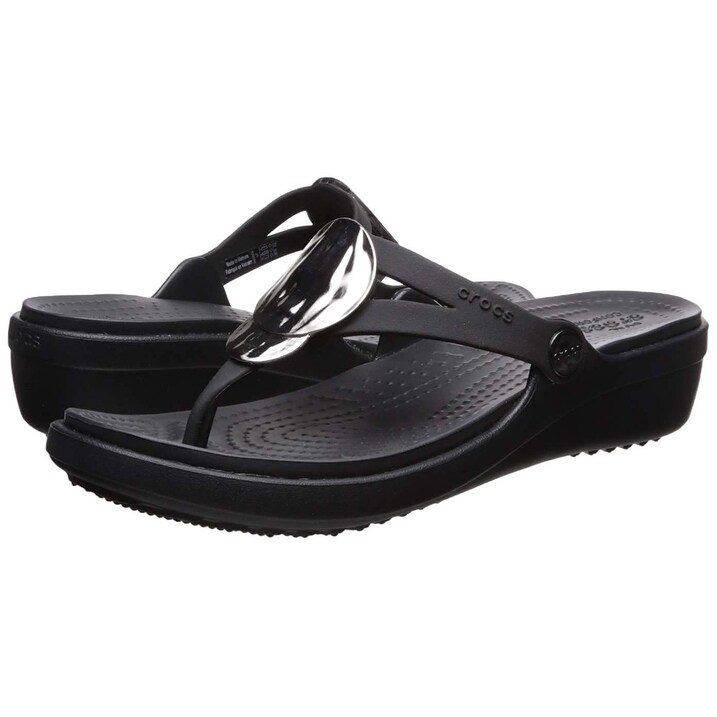 crocs black sandals