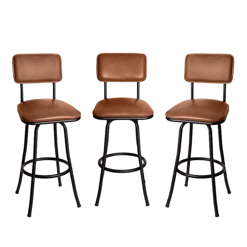 Azalea Park Swivel Barstool with Adjustable Height, Set of 3