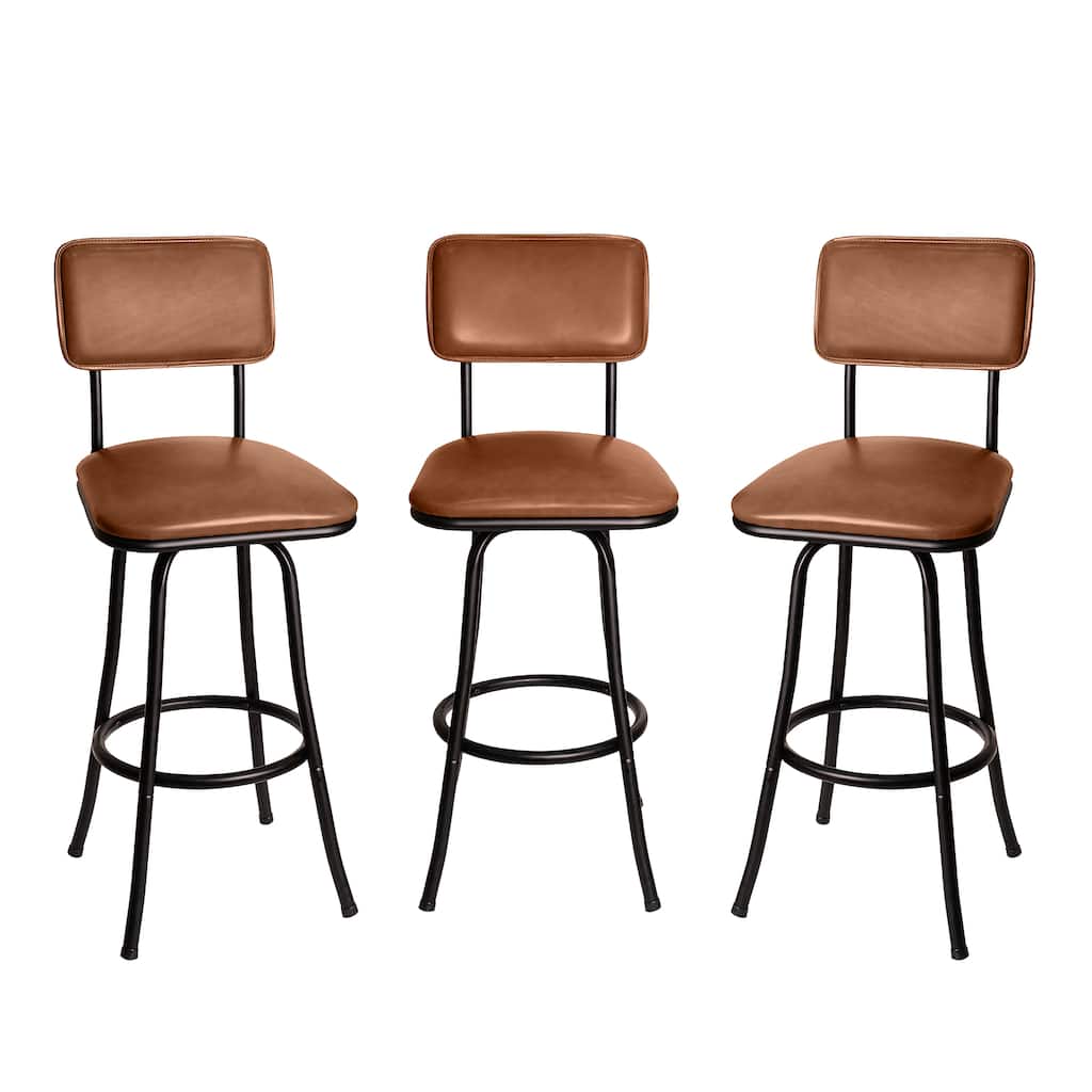 Azalea Park Swivel Barstool with Adjustable Height, Set of 3