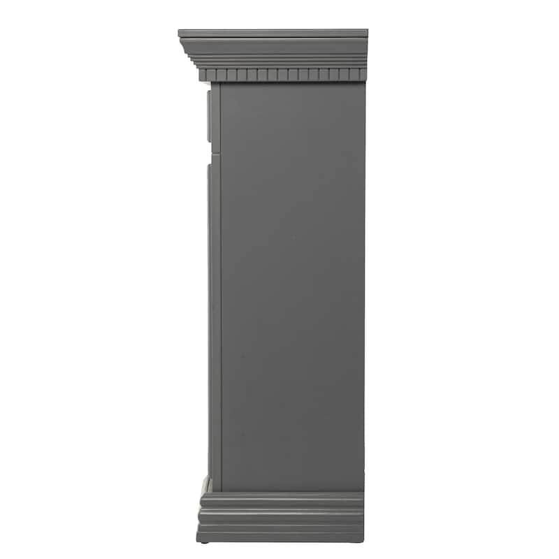 SEI Furniture Dalaro Modern Electric Fireplace with Faux Stone Mantel