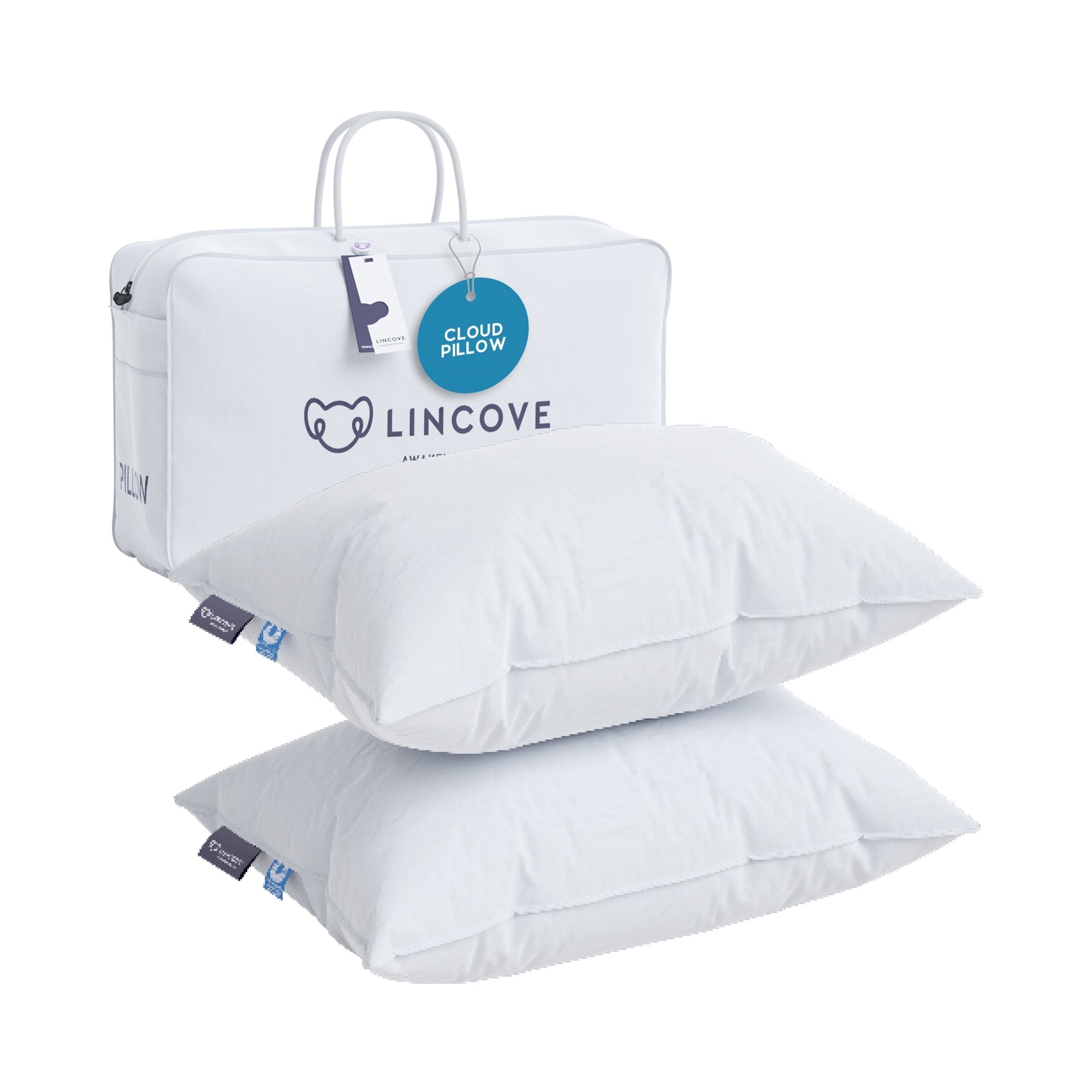 Lincove Cloud Canadian Down Pillow 625 Fill Power Made in Canada