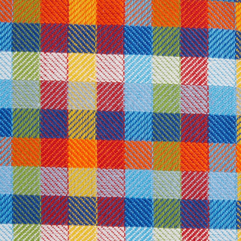 Sorra Home Sunbrella Multi-Colored Check Indoor/Outdoor Corded Deep Seating Cushion