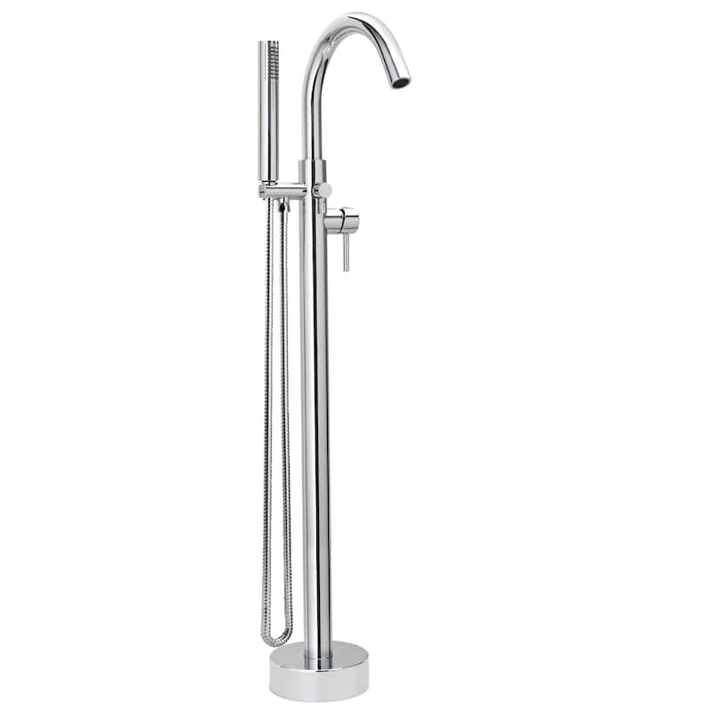 Belanger Single Handle Floor Mounted Freestanding Tub Filler - Polished Chrome