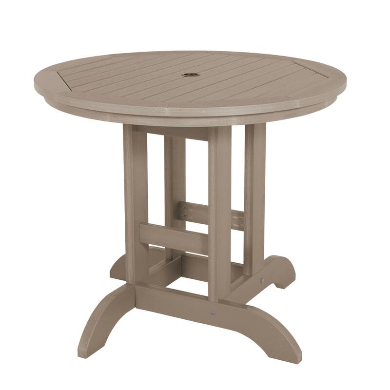 HIGHWOOD 36" Round Dining Height Outdoor Table - Woodland Brown