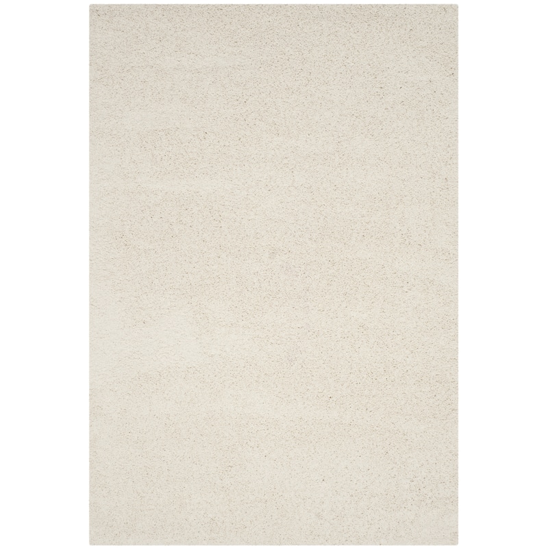 SAFAVIEH Laguna Shag Verdiana Solid Color 2-inch Thick Rug. - 4' x 6' - Ivory - Rectangle