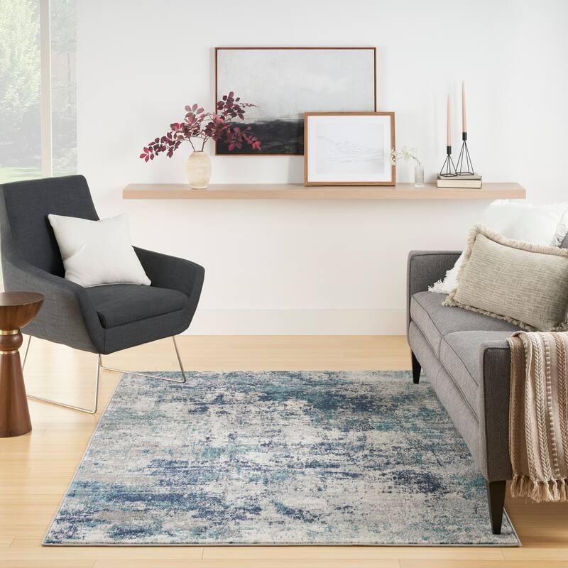 Nourison Passion Abstract Watercolor Multicolor Area Rug