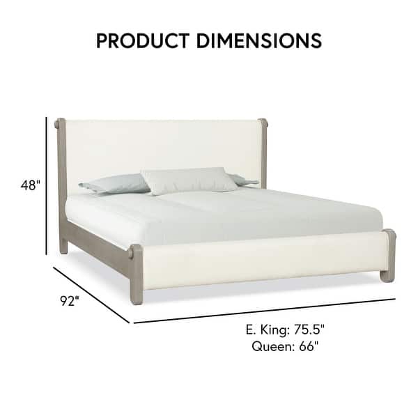 dimension image slide 1 of 2, Furniture of America Weegin Modern 3-Piece White Oak Wood Panel Bedroom Set