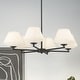 preview thumbnail 1 of 6, Hunter Celestial Valley 6-Light Chandelier - Contemporary, Transitional Matte Black