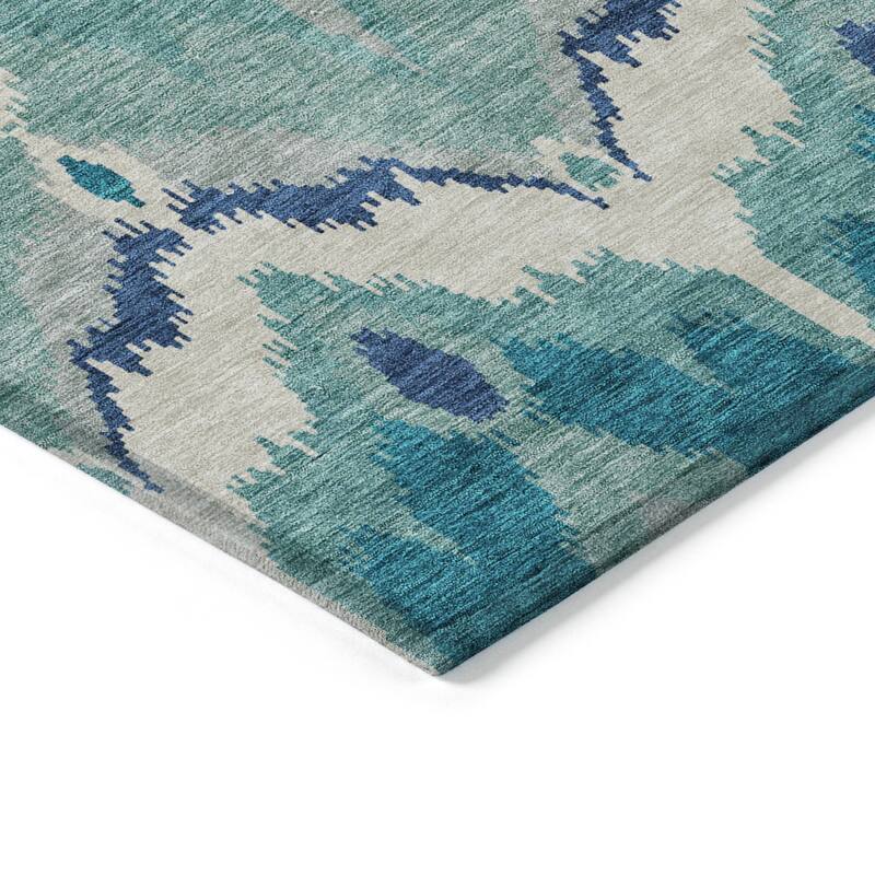 Machine Washable Indoor/ Outdoor Chantille Boho Ikat Rug