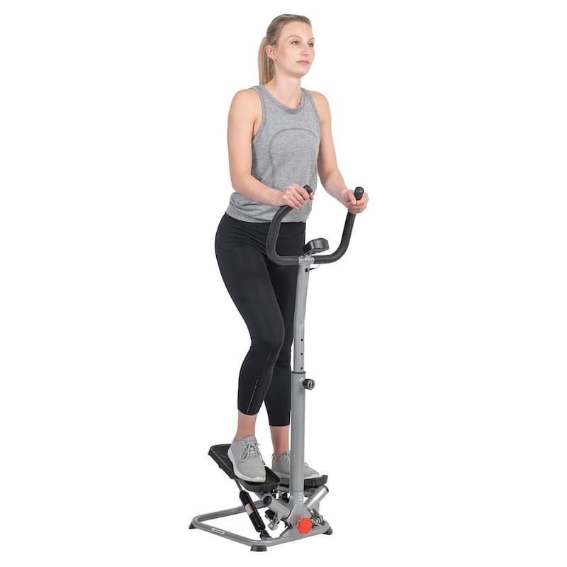 Sunny Health Fitness Twist Stair Stepper Machine w/ Handlebar