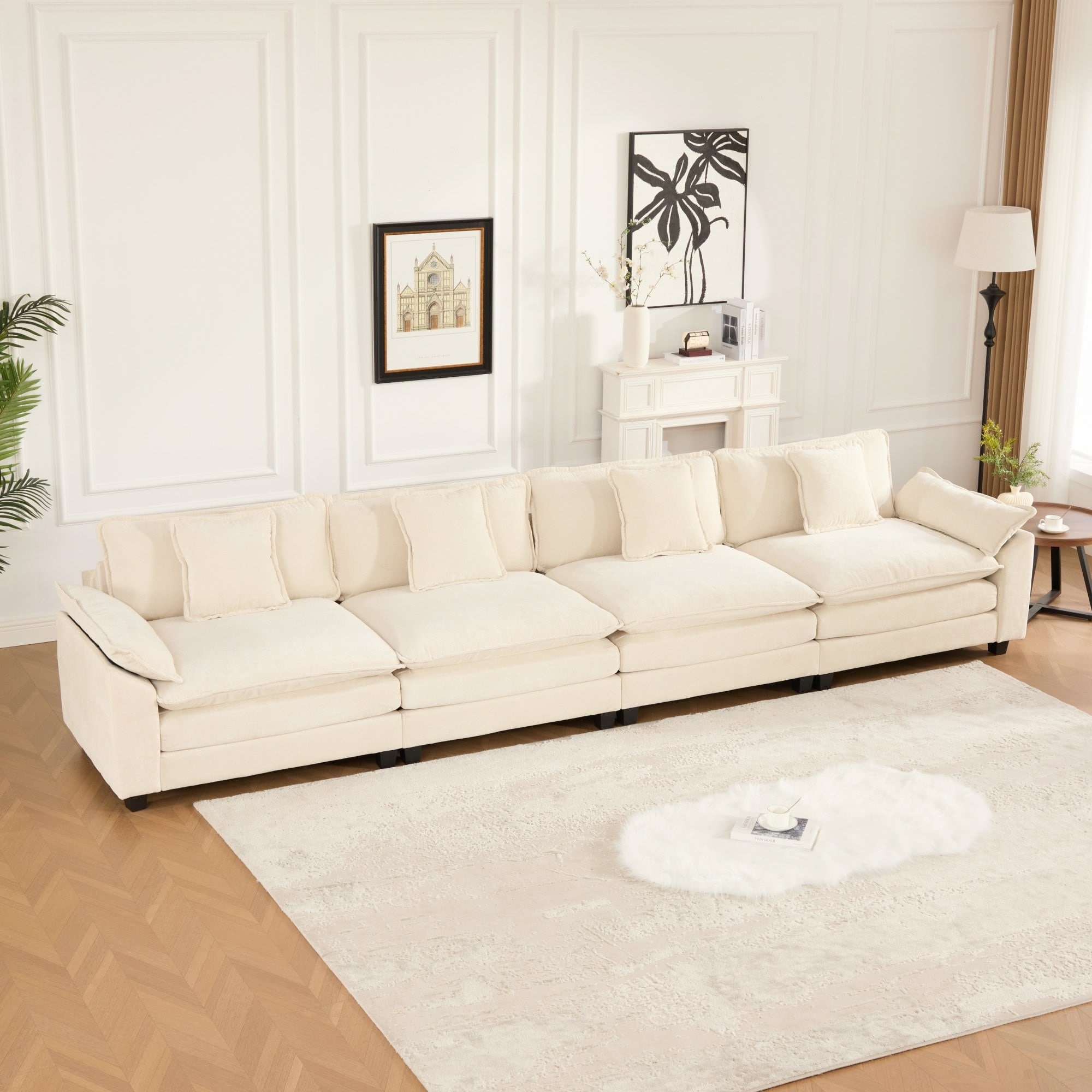 Multiple Layout Modular Cloud Sectional Sofa Set for Living Room