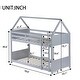 preview thumbnail 22 of 40, House-Style Twin Bunk Bed with Roof & Ladder