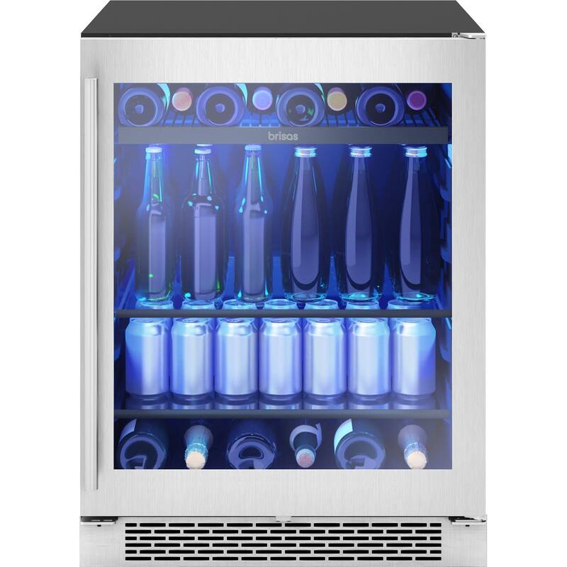 Zephyr BBV24C01AG-ADA 24" Wide 98 Can Capacity Energy Star Certified - Stainless Steel / Glass