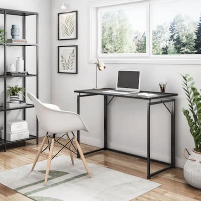 Space Saving Folding Desk - Black
