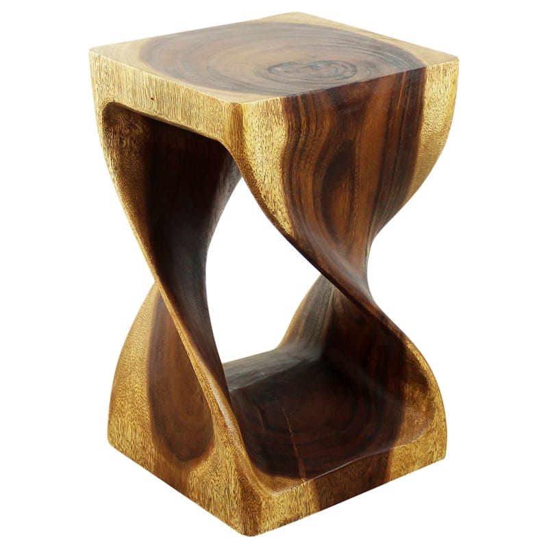 Haussmann® Original Wood Twist Stool 10 X 10 X 16 In High Walnut Oil - 10" x 10" x 16"