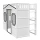 preview thumbnail 89 of 112, Solid Wood House Loft Bed With Ladder for Kids, Boys and Girls, Bedroom