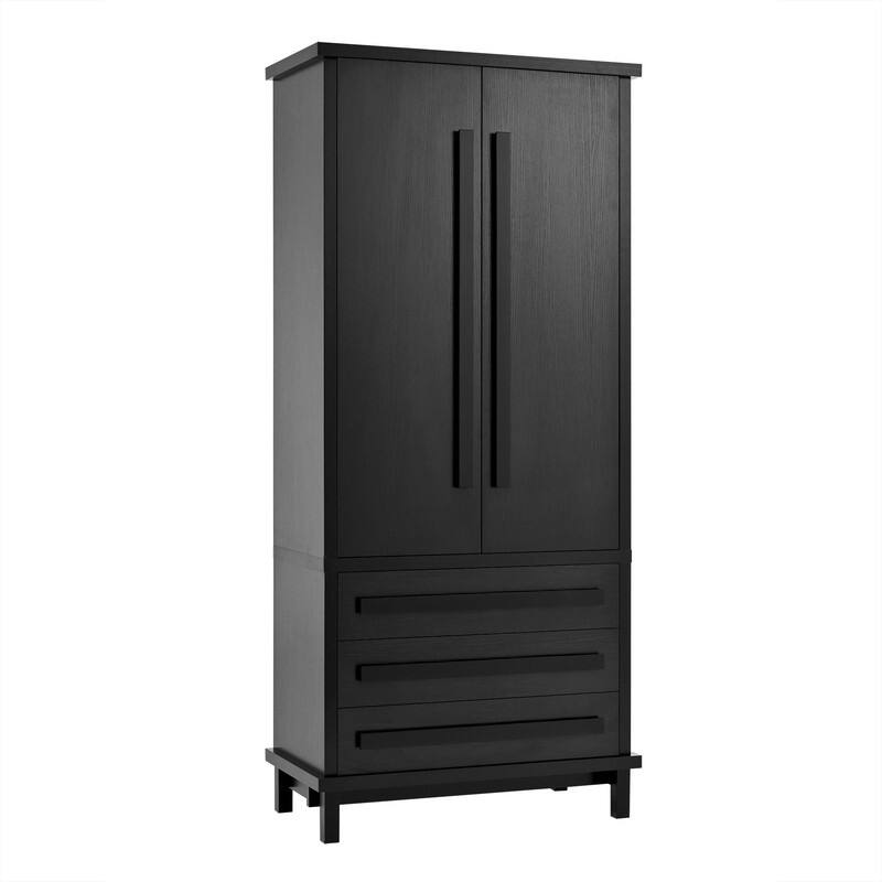Farmhouse 70" Tall Kitchen Pantry Cabinet,Freestanding Wooden Kitchen Cupboard with 6 Door Shelves and 3 Drawers
