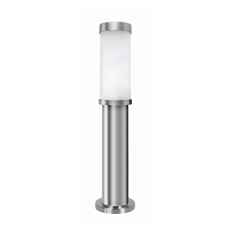 Konya 1-light Matte Nickel Outdoor Path Light with Frosted Glass - Matte Nickel