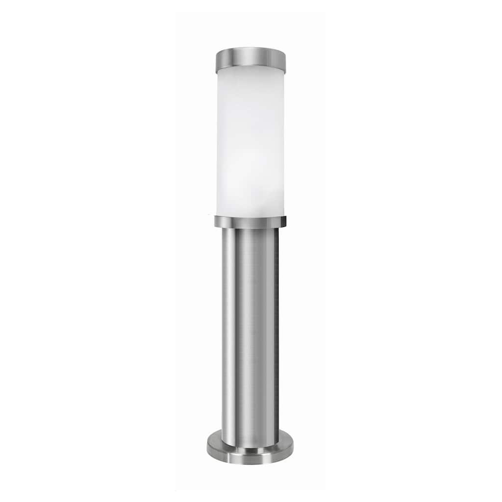 Konya 1-light Matte Nickel Outdoor Path Light with Frosted Glass