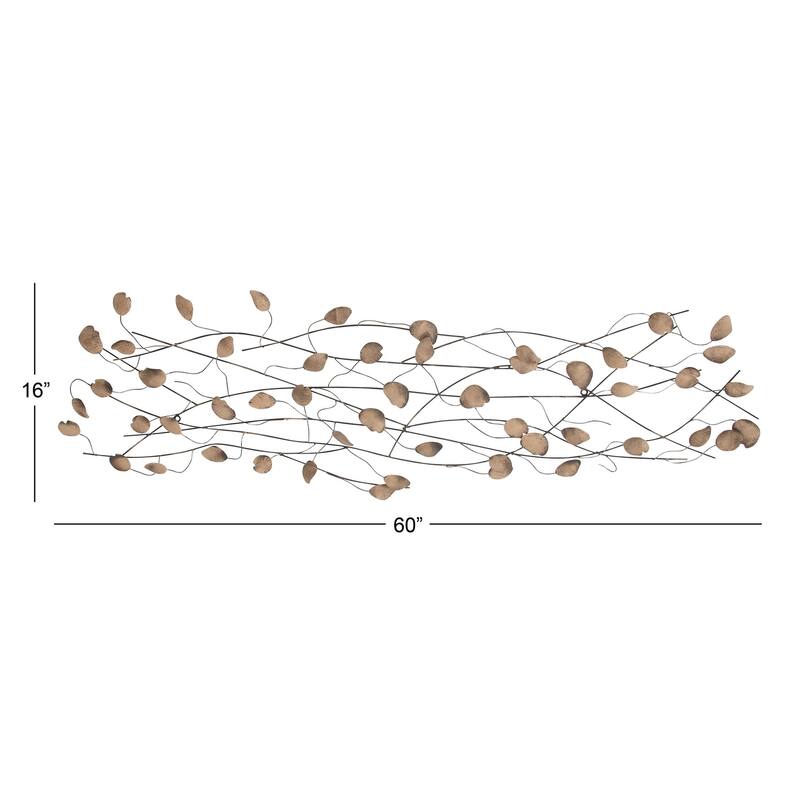 Metal Leaf Wall Decor - Gold - Roche River Decor