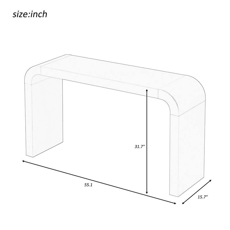 Minimalist Acacia Vneer Entryway Table with Two Legs