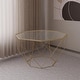 preview thumbnail 1 of 44, Malibu 29" Modern Octagon Center Coffee Table with Tempered Glass Table top & Sturdy Metal Geometric Base for Living Room Office