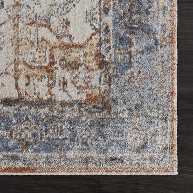Hauteloom Manhattan Machine Washable Oriental Persian Medallion Vintage Distressed Area Rug