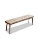 preview thumbnail 18 of 17, GDFStudio - Belvidere Modern Premium Solid Oak Wood Dining Bench with Leather Cushion & High-Density Soft Sponge Filling