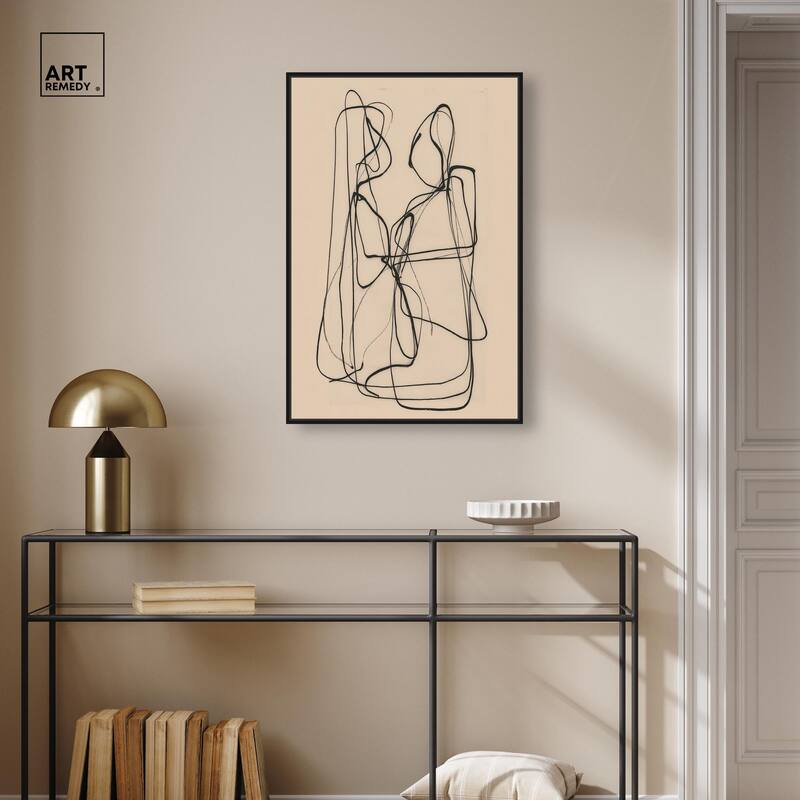 Embrace of Lines I Canvas by Art Remedy